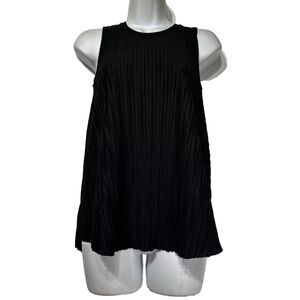 Philosophy Women’s Size XS Black Pleated Swing Tank Top Blouse New